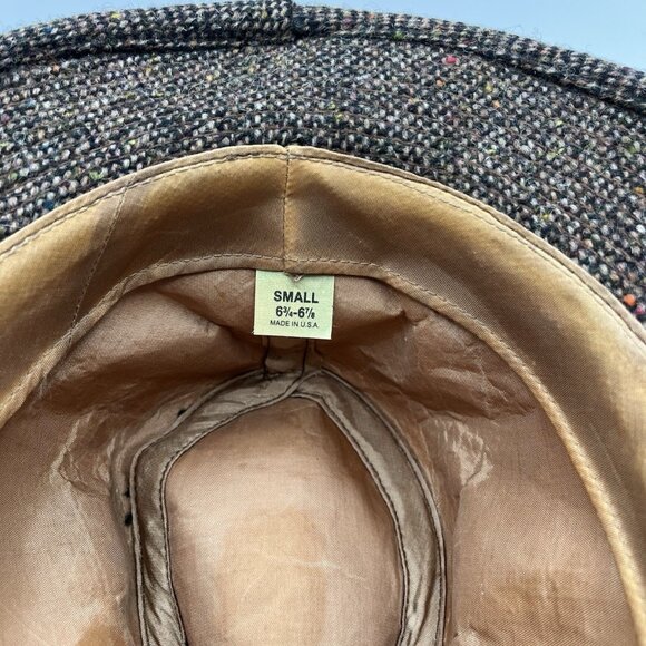Vintage 60s MCM McGregor Wool Tweed Fedora Hat Small 6 3/4–6 7/8 Union Made USA - Picture 7 of 10